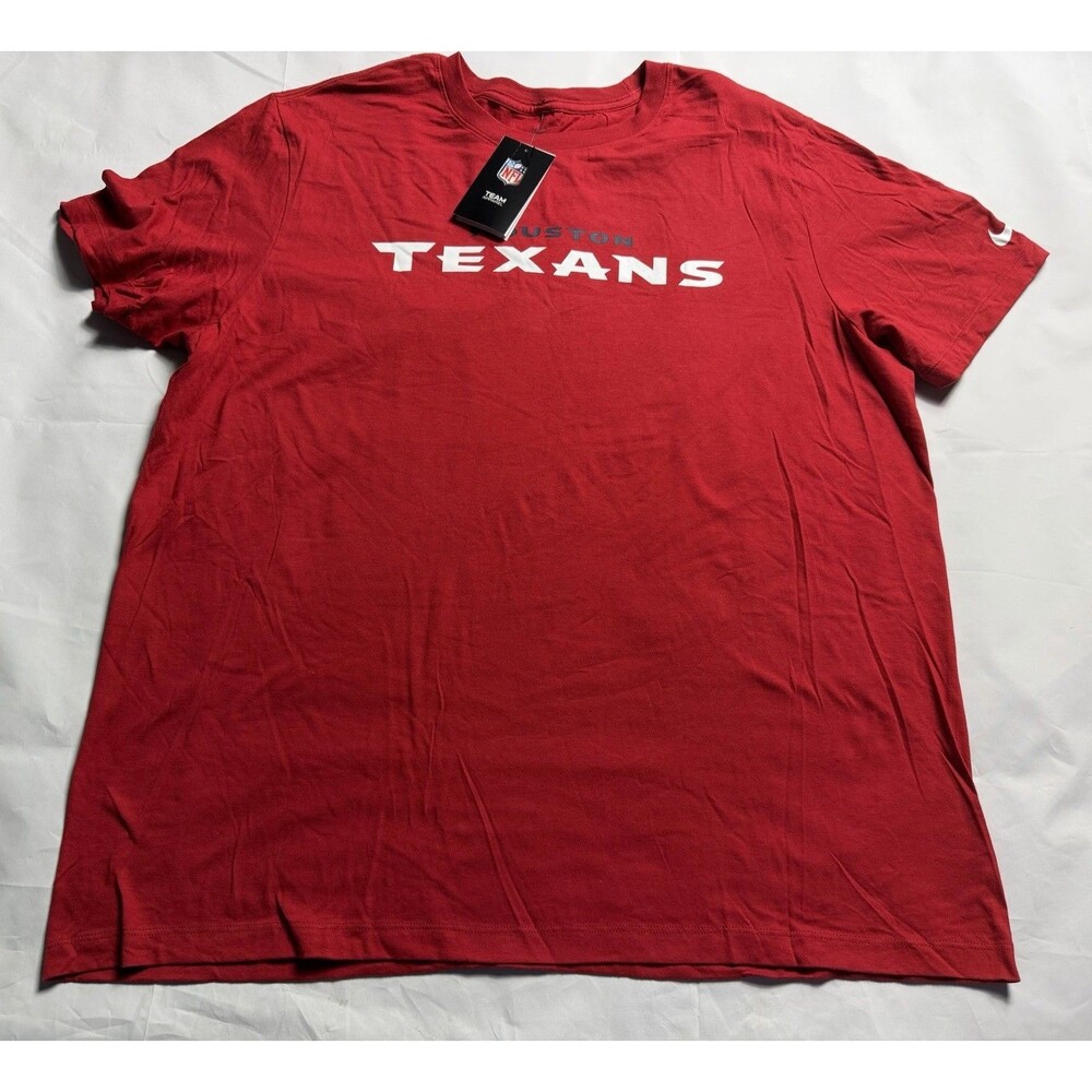 Houston Texans NWT NFL Nike Football SS T-Shirt Adult Red Sz 2XL